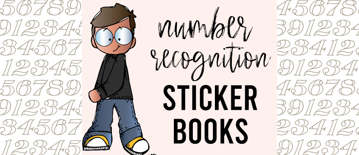 Number Recognition Sticker Books for Kindergarten