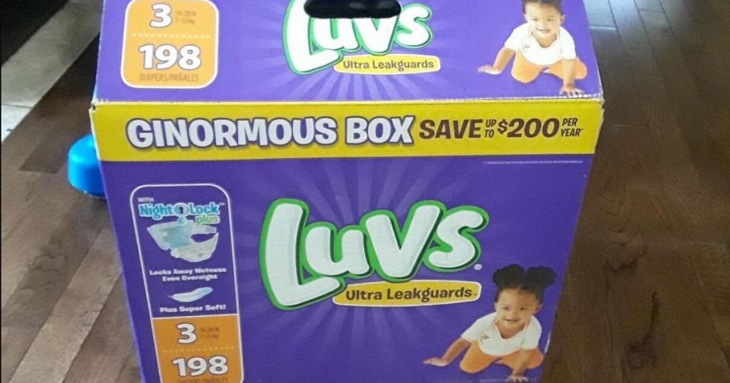 Two HUGE Luvs Diaper Boxes Only $44.95 Shipped or Less on Amazon