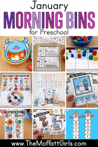 Preschool January Morning Bins