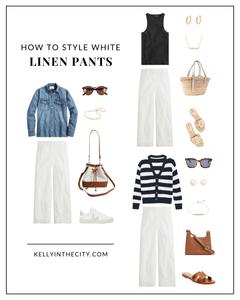 How to Style White Linen Pants