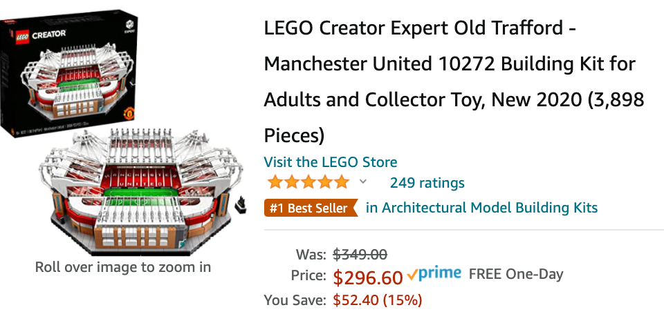 Amazon Canada Deals: Get LEGO Creator Expert Old Trafford – Manchester for $296.60 + 39% on Adidas Women’s Training Pant + More Offers