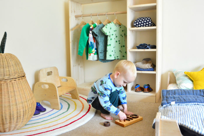 Montessori Self Dressing Area - How Many Clothes Should I Have Out?