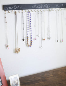 simple wood necklace organizer