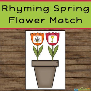 FREE Flower Rhyming Activity