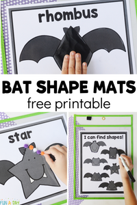 Bat Shape Mats Free Printable