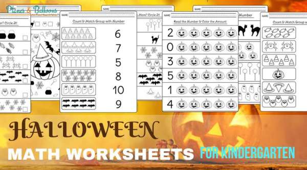 Halloween Kindergarten Math Worksheets