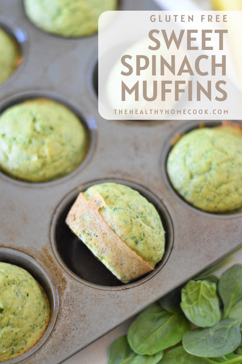 {Gluten Free} Sweet Spinach Muffins