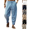 Men’s Breathable Linen Pants for $12 + free shipping