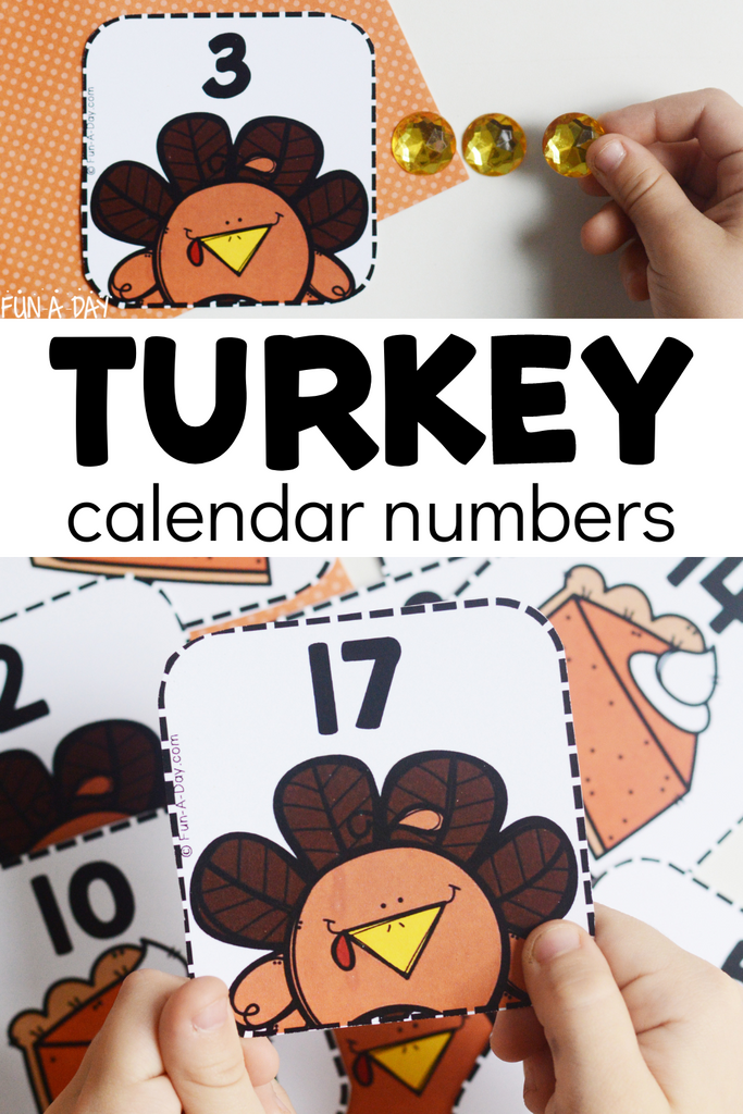 Turkey Calendar Numbers Free Printable