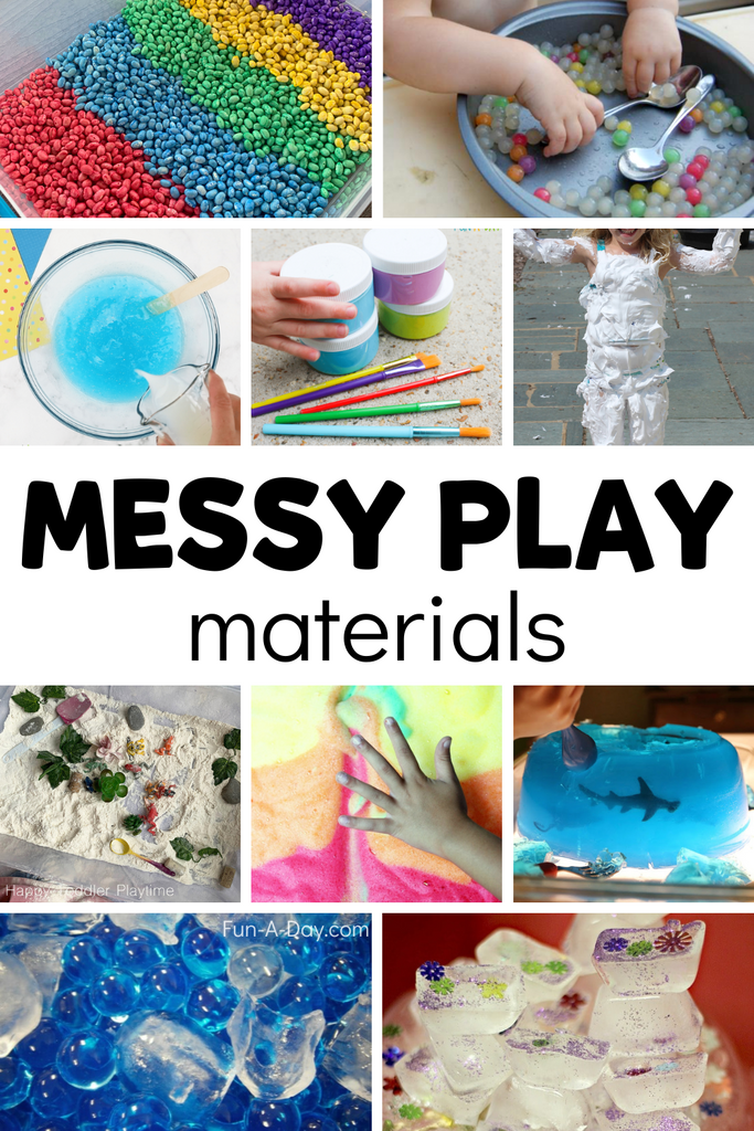 Messy Play Materials, Supplies, and Tools