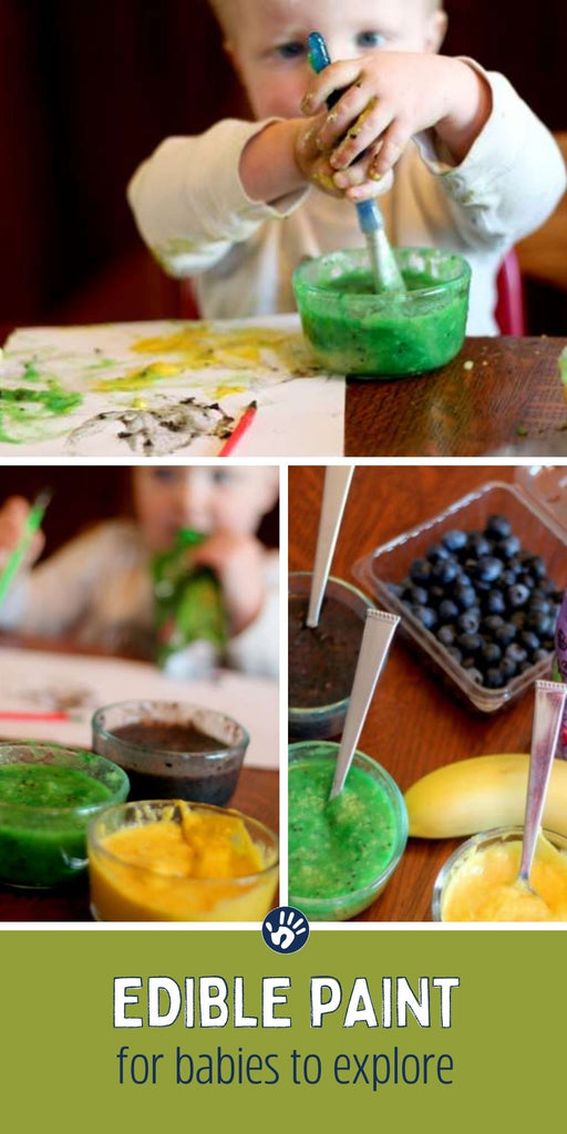 Edible Fruit Paint for Babies as a Fingerpainting Sensory Experience