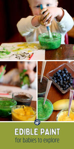 Edible Fruit Paint for Babies as a Fingerpainting Sensory Experience
