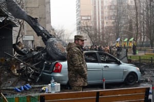Ukraine’s interior minister, 3 children among 18 dead in helicopter crash near Kyiv