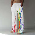 Men’s Graffiti Graphic Print Drawstring Pants for $12 + free shipping