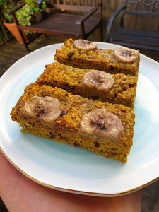 Banana Ginger & Chocolate Chip Breakfast Bars