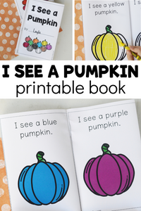 Free I See a Pumpkin Printable Book