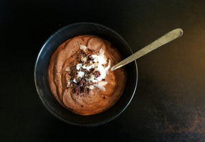 Perfect Chocolate Chia Pudding Sweet mix of coconut, cherries and chocolate