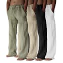 Men’s Wide-Led Moisture-Wicking Yoga Pants: 2 pair for $8 + $12.11 s&h