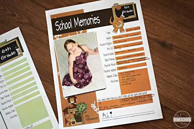School Memory Book