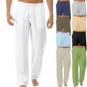 Men’s Drawstring Linen Pants for $12 + free shipping