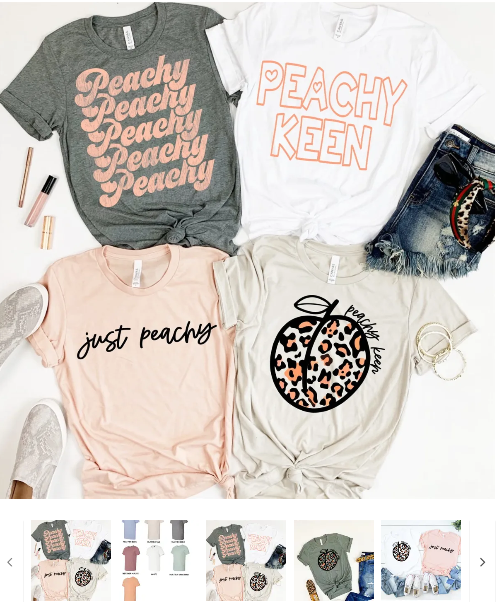 Just Peachy Tops for $14.99 (was $29.99) 1 day only.
