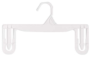 SSWBasics 11 inch White Plastic Skirt and Pants Hangers - Case of 100