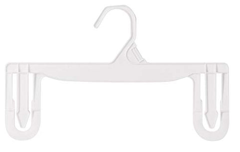 SSWBasics 11 inch White Plastic Skirt and Pants Hangers - Case of 100