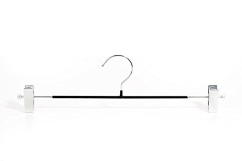 HANGERS-NOW! Metal Black Rubber Coated Coat Clothes Hanger, Skirt,Pants Hanger 37.5cm (30)