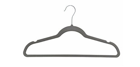 Concepts Grey Velvet Hanger 30 Pack Premium Quality for Coats, Jackets, Suits, Pants & Dresses