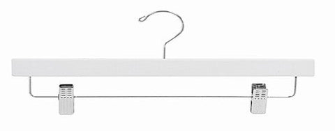 Only Hangers White Wooden Pant/Skirt Hanger (Pack of 50)