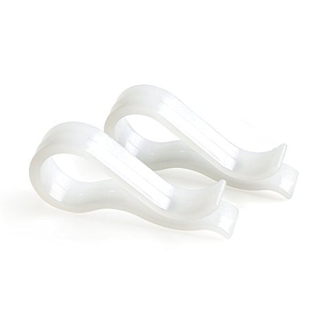 HANGERWORLD 80 White Space Saving Plastic Grips Hanger Clips for Pant Bar Coat Clothes Hangers