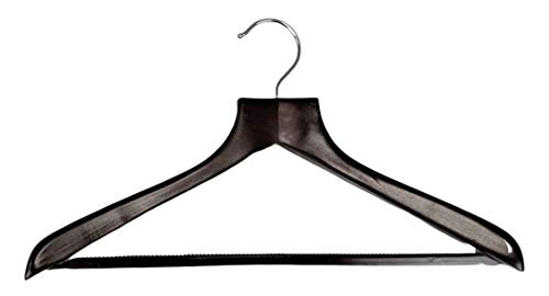 Walnut Finish Deluxe Suit Hanger with Bar (Set of 5)