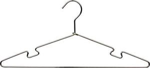The Great American Hanger Company Slim Metal Suit Hanger with Notches, Box of 50 Thin and Strong Chrome Top Hangers for Dress Shirt and Pants