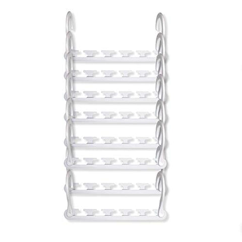 Wonder Hanger – Pack of 8 in White, Magical Cascading Hangers, Space Saving Solution for Your Closet