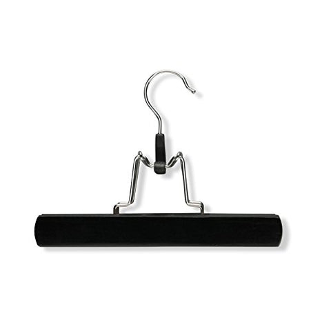 Honey-Can-Do HNG-01527 Basic Clamp Skirt/Pant Hanger, 4-Pack, Black