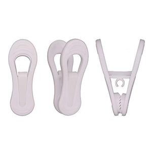 Corodo White Hanger Clips for Hangers, 30 Pack Pants Hanger Clips, Strong Pinch Grip Finger Clips for Plastic Clothes Hangers, Multi-Purpose Hanger Clips