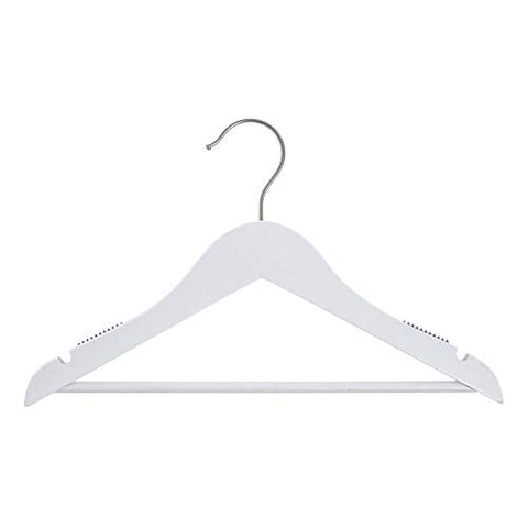 Suit Hangers Wooden 14" White 100 per Case