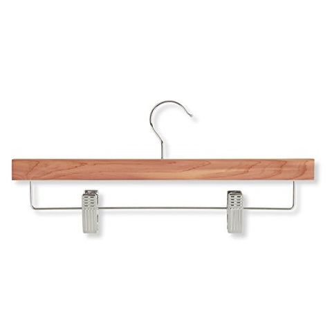 Honey-Can-Do HNGZ01535 Skirt/Pant Hangers with Clips, Cedar, 8 Pack