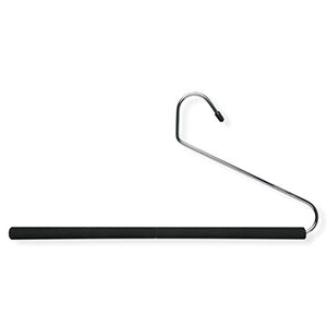 Honey-Can-Do HNG-01331 Open-Ended Foam Hangers, Chrome/Charcoal, 3-Pack