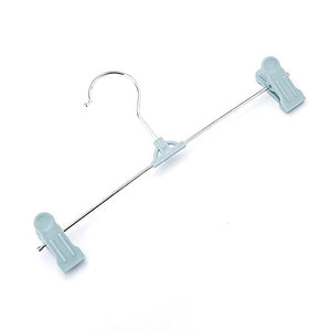 yutang 10 Pcs Multifunction Pants Hangers Household Clothes Trouser Skirt Dress Metal Hangers with 2-Adjustable Clips
