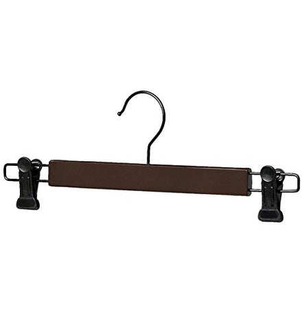 HomyDelight Skirt Hangers - Walnut (Set of 5) 3 lbs 13.5" 5" 1"