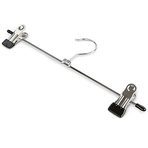 yutang 1pc Metal Coat Hangers with Non-slip Skirt Trousers Clips Wrinkle Clamps for Home Shop
