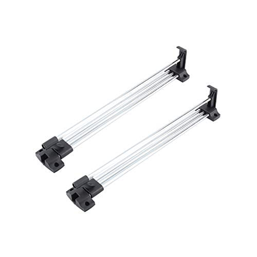 Set of 2 Wardrobe Chrome Pull Out Retractable Clothes Hanger Rail Towel Coat Racks Closet Rod (40cm)