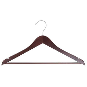 Mahogany Wooden Suit Hangers 17" 100 per Case