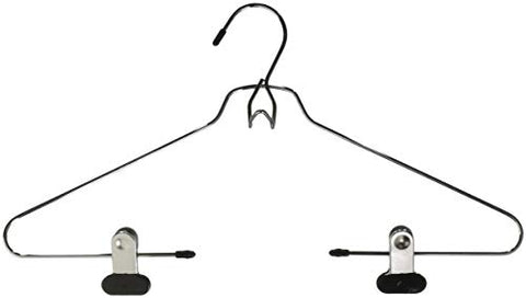 Whitmor Add-On Skirt/Blouse Hanger Set of 2 Chrome / Black