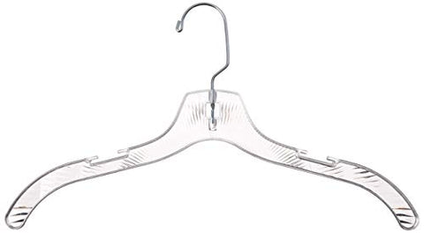 Homz Plastic Pant Hangers, Clear, 24 Pack