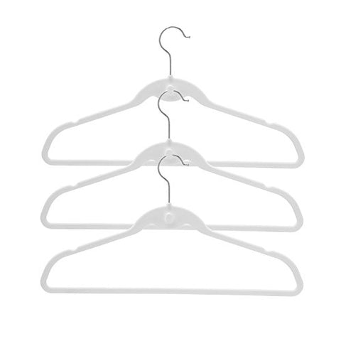 BriaUSA Cascade Hangers White Steel Swivel Hooks -Slim, Sturdy Saves You Extra Space - Box of 20