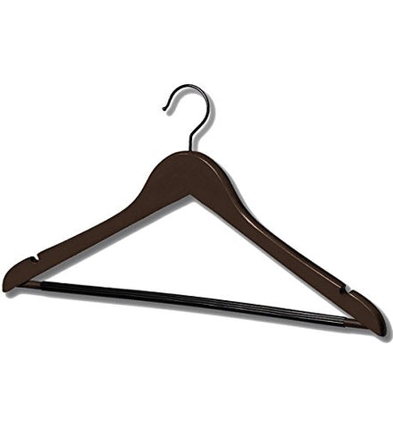 HomyDelight Suit Hangers - Walnut (Set of 5) 4 lbs 17.25" 9.25" .5"