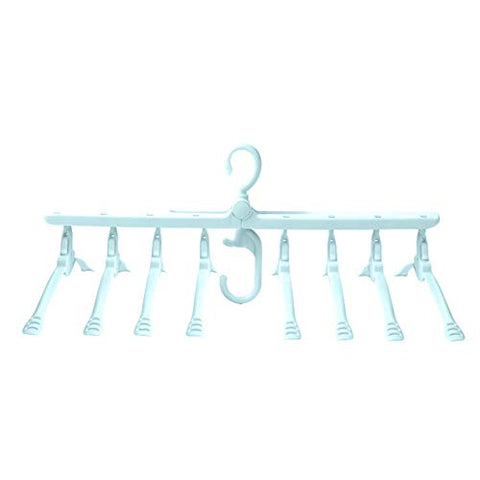 super1798 Folding Bendable Clothes Hangers Wardrobe Jacket Coat Shirt Tie Storage Dry Rack - Blue