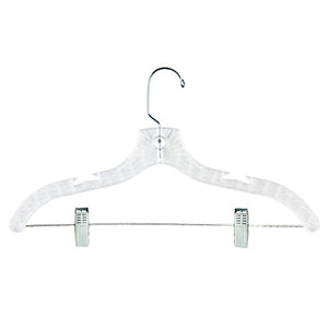 Honey-Can-Do HNG-01437 Crystal Suit Hanger with Clips, 6-Pack